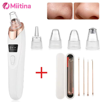 Blackhead Remover Vacuum Suction USB Rechargeable Facial Pore Cleaner Spot Acne Pimple Black Head Extractor Skin Care Tool Kit