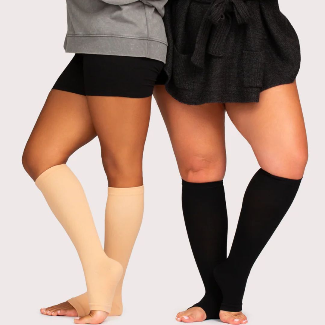 Chaussettes de contention respirante orteils libres (20-30 mmHg)