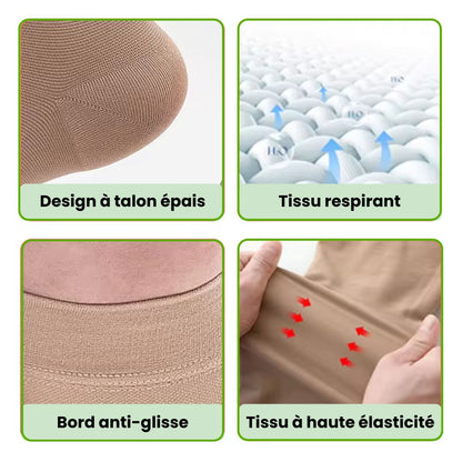 Chaussettes de contention respirante orteils libres (20-30 mmHg)